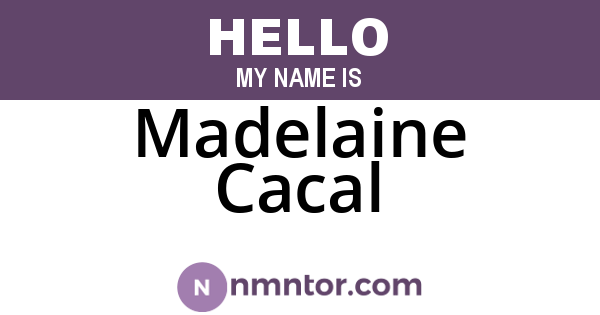 Madelaine Cacal