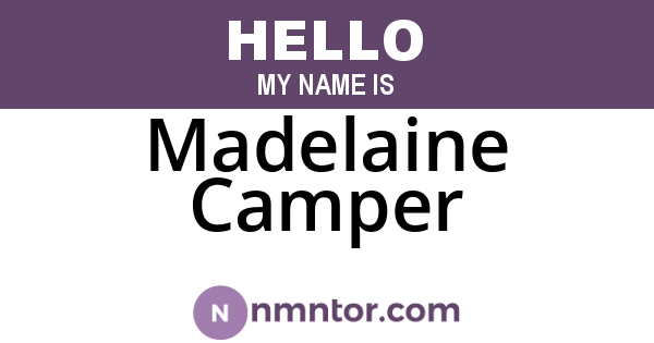 Madelaine Camper
