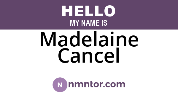 Madelaine Cancel