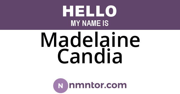 Madelaine Candia