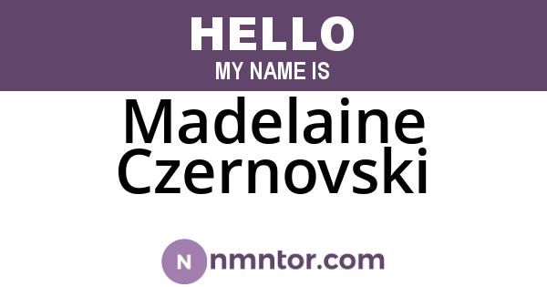 Madelaine Czernovski