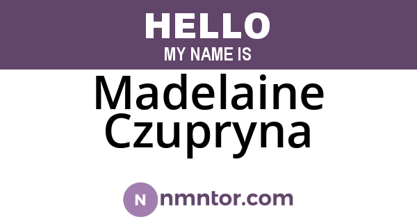 Madelaine Czupryna