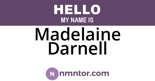 Madelaine Darnell