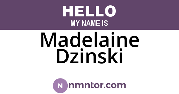 Madelaine Dzinski