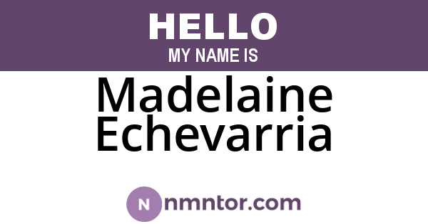 Madelaine Echevarria