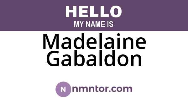 Madelaine Gabaldon