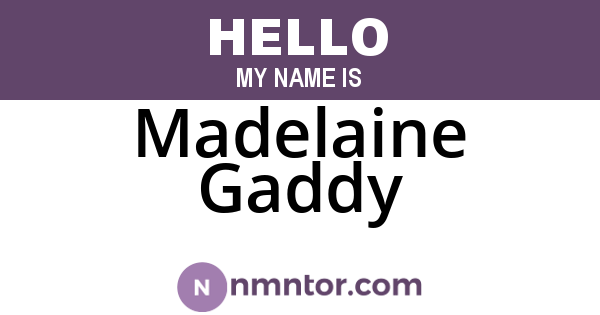 Madelaine Gaddy