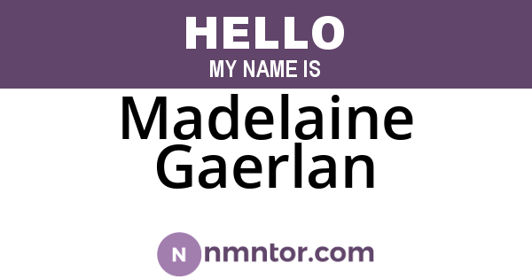 Madelaine Gaerlan
