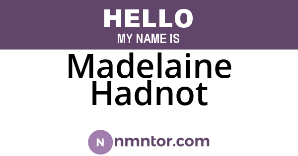 Madelaine Hadnot