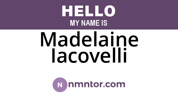 Madelaine Iacovelli