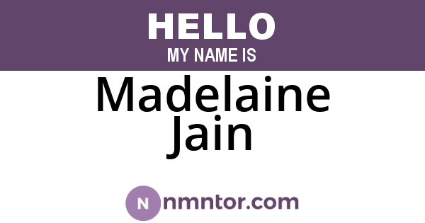 Madelaine Jain