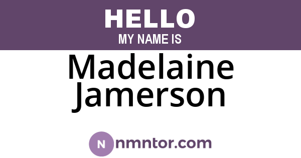 Madelaine Jamerson