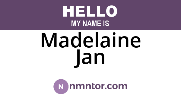 Madelaine Jan