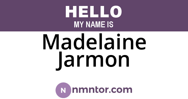 Madelaine Jarmon