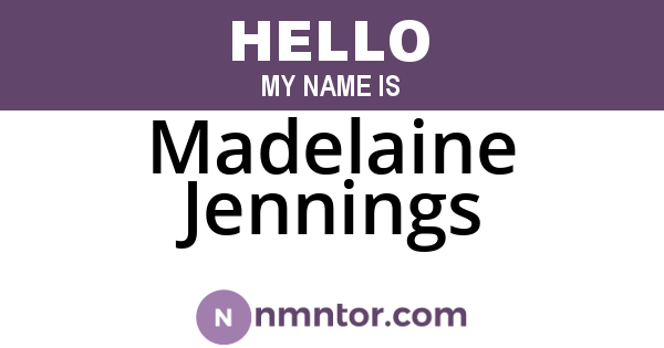 Madelaine Jennings