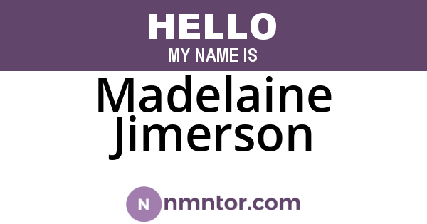 Madelaine Jimerson