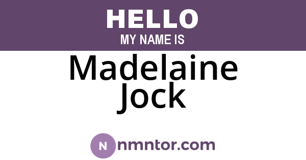 Madelaine Jock