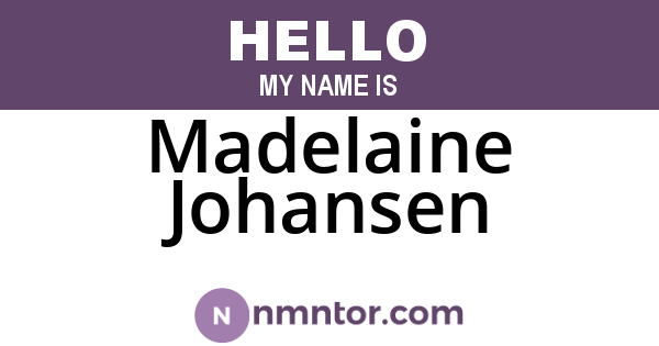 Madelaine Johansen