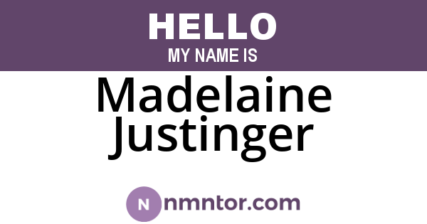 Madelaine Justinger