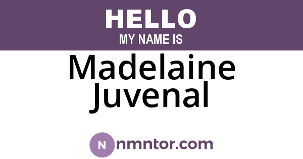 Madelaine Juvenal