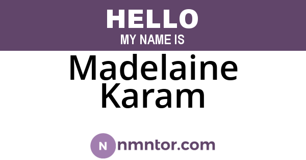 Madelaine Karam