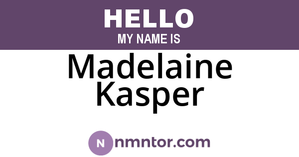 Madelaine Kasper