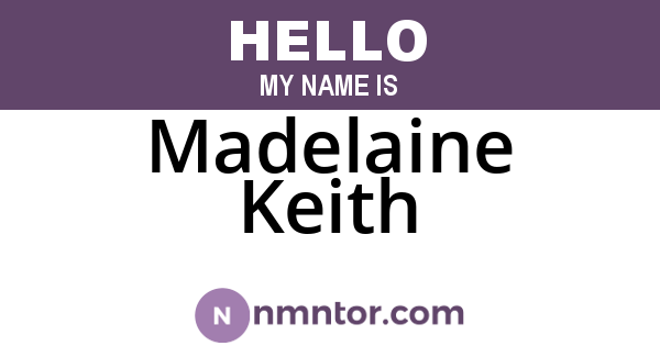 Madelaine Keith