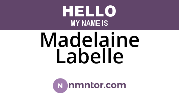 Madelaine Labelle