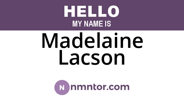 Madelaine Lacson