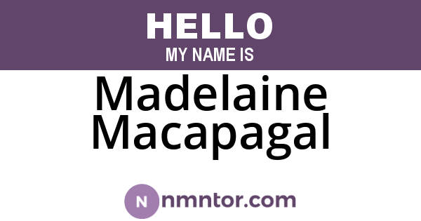 Madelaine Macapagal