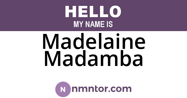 Madelaine Madamba