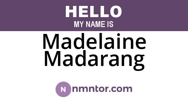 Madelaine Madarang