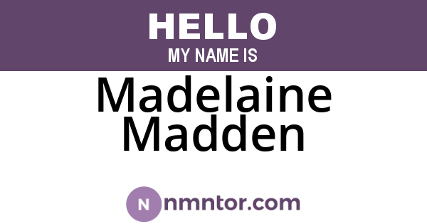 Madelaine Madden