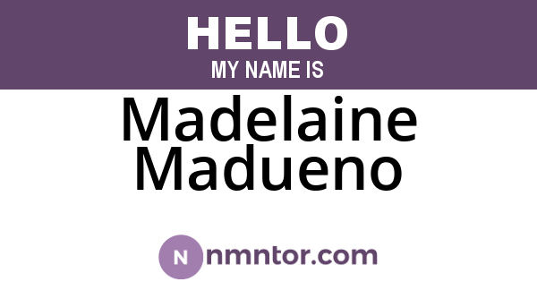 Madelaine Madueno