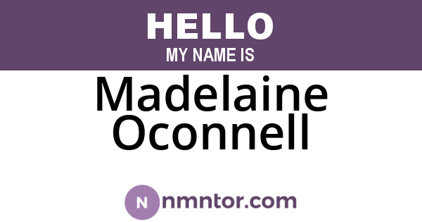 Madelaine Oconnell