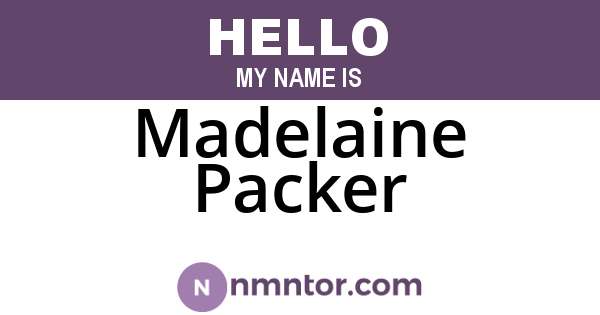 Madelaine Packer
