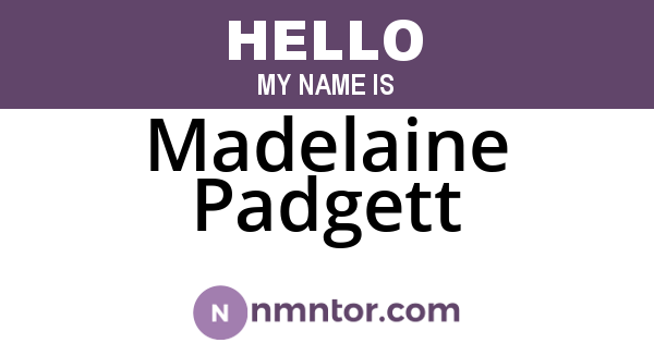 Madelaine Padgett