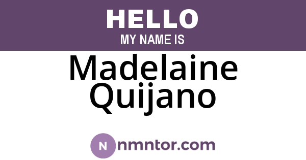 Madelaine Quijano