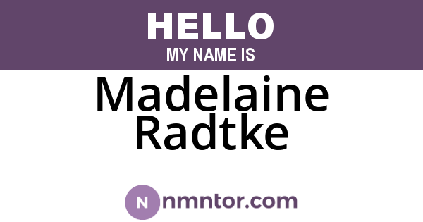 Madelaine Radtke