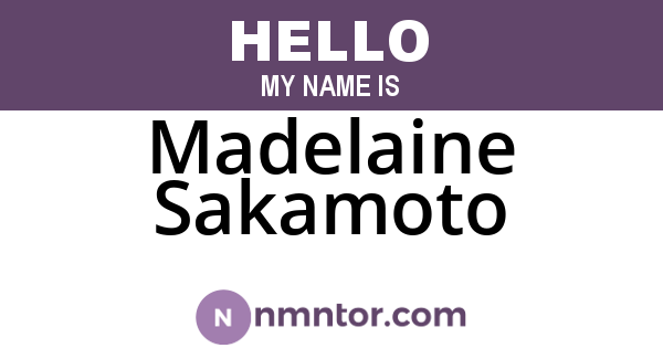 Madelaine Sakamoto