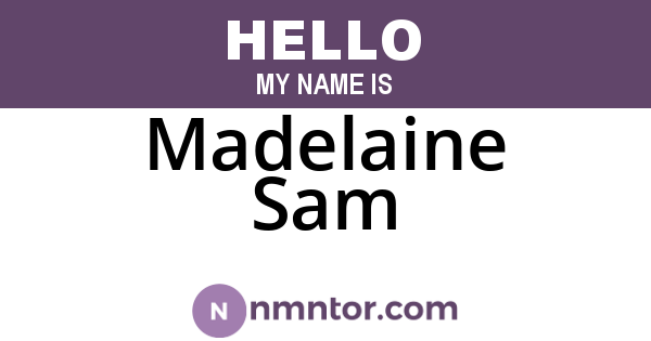 Madelaine Sam