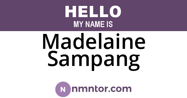 Madelaine Sampang