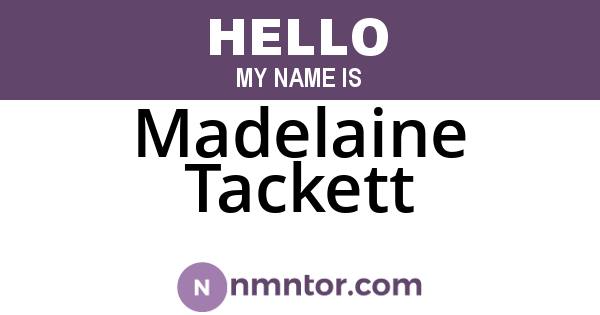Madelaine Tackett