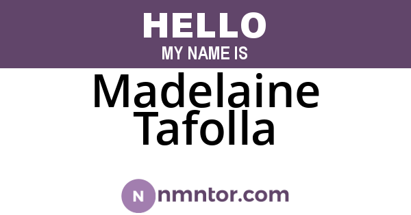 Madelaine Tafolla