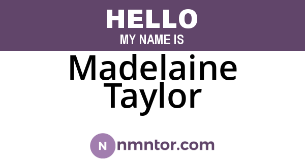 Madelaine Taylor