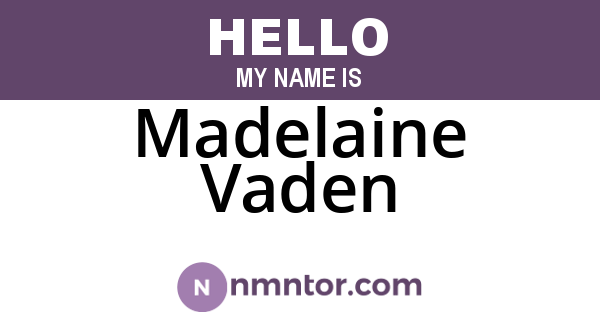 Madelaine Vaden