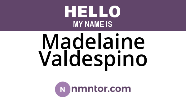 Madelaine Valdespino