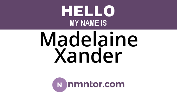 Madelaine Xander