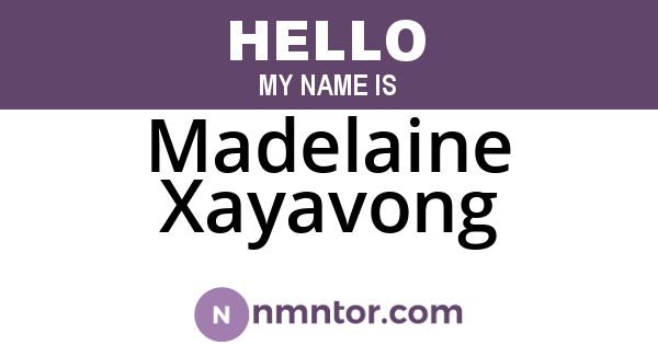 Madelaine Xayavong