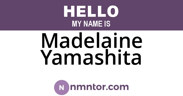 Madelaine Yamashita